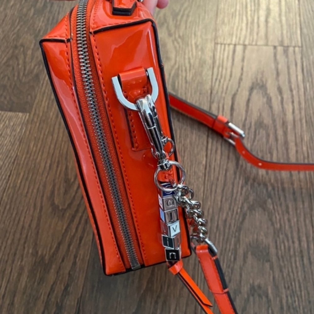 Calvin Klein Patent Orange Crossbody Purse - Picture 3 of 5